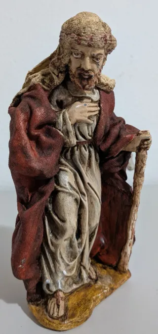 Nacimiento antiguo pintado a mano