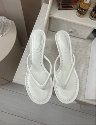 Sandali infradito donna bianchi tg 37 nuovo