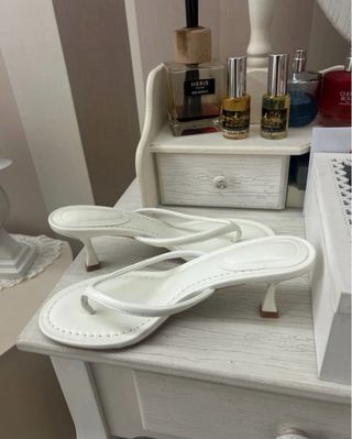 Sandali infradito donna bianchi tg 37 nuovo