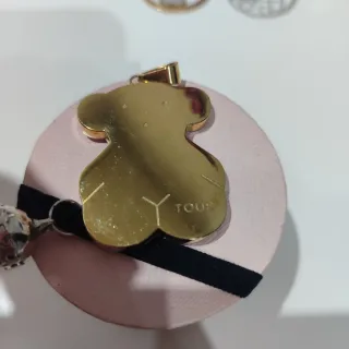 Lote Colgantes Tous Oso y Círculo Dorado