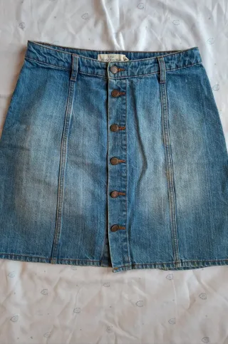 Pack 2 faldas: cuadros y vaquera