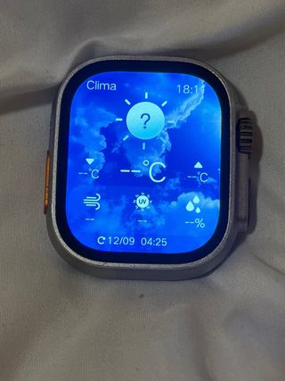 Reloj similar a Apple Naranja y Plateado