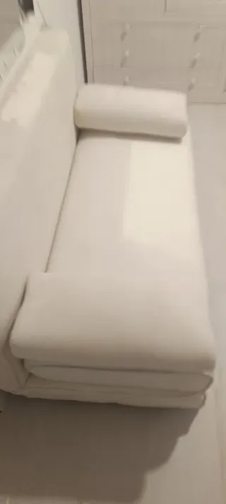 Sofá Cama Futón Tela Blanco