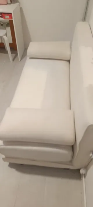 Sofá Cama Futón Tela Blanco