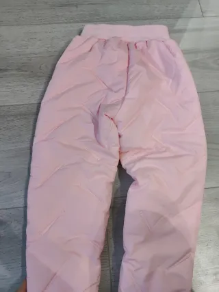 Pantalón rosa acolchado para nieve