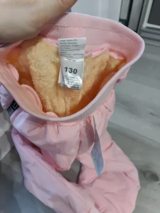 Pantalón rosa acolchado para nieve