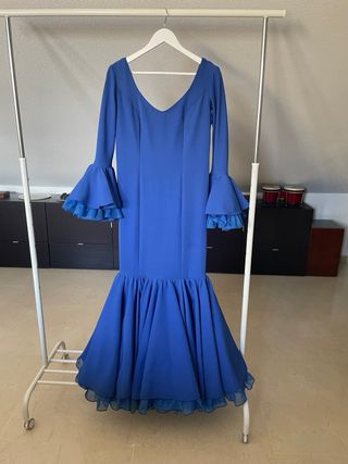 Traje Flamenca Azul Talla 38-40