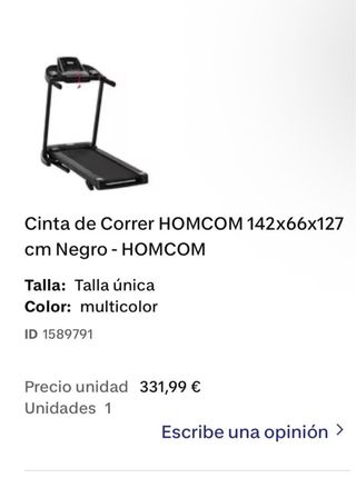 Cinta de correr plegable, NUEVA 12km/h