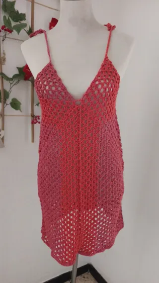 Vestido playero crochet hecho a mano