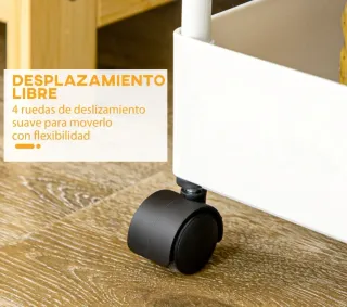 Carrito Organizador 4 Cestas Blanco