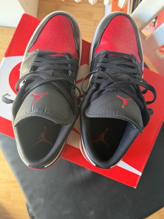 Scarpe Jordan 1 Low Nere Rosse