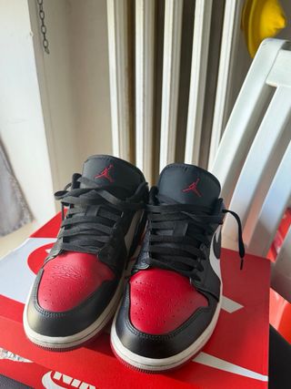 Scarpe Jordan 1 Low Nere Rosse