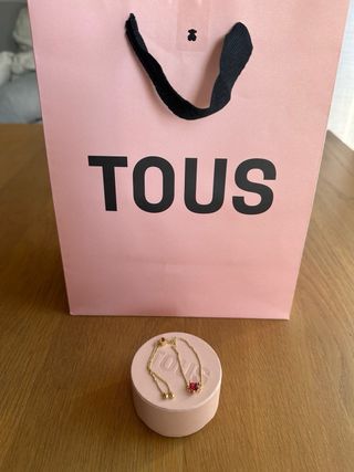 Pulsera Cadena Tous Nueva Corazón Rubí