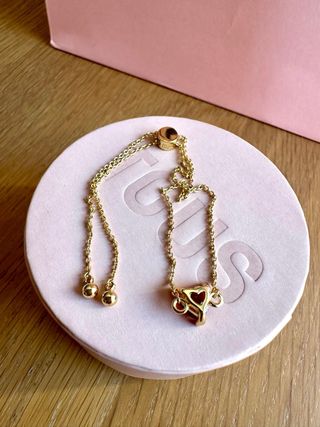 Pulsera Cadena Tous Nueva Corazón Rubí