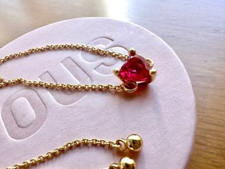 Pulsera Cadena Tous Nueva Corazón Rubí