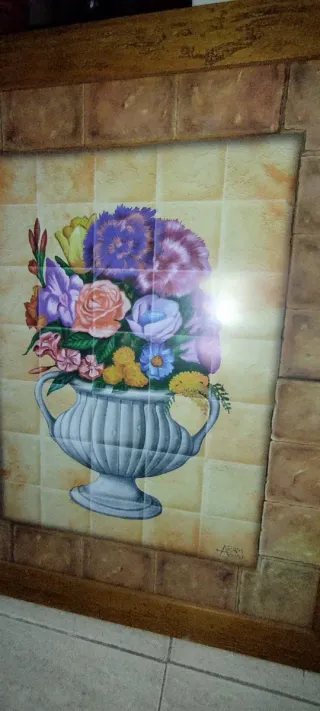 Cuadros jarrones con flores