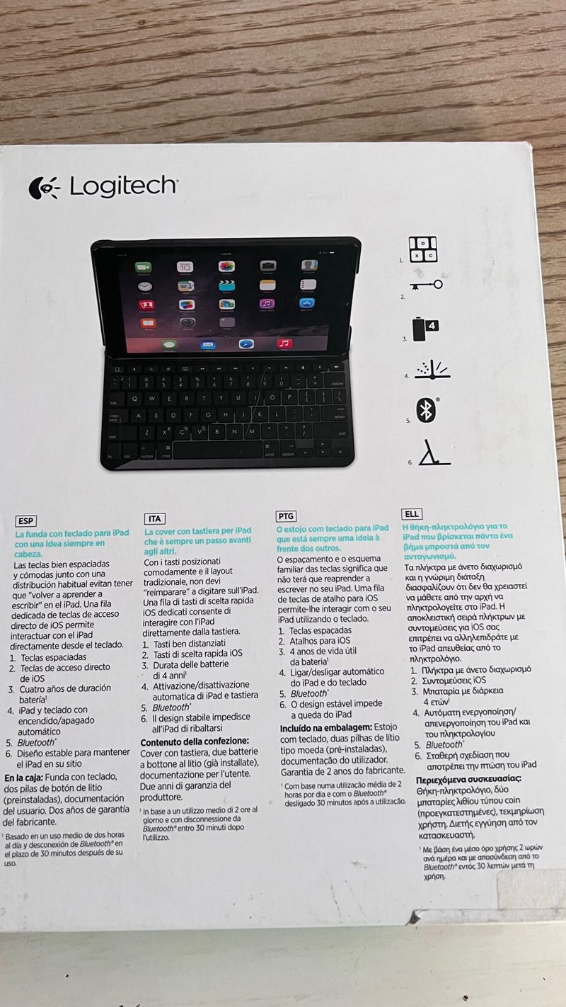 Funda con teclado Logitech iPad Air 2 afbeelding 3