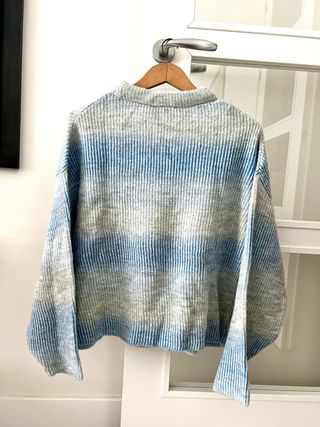 Jersey Pull&Bear Talla M Degradado Azul/Gris