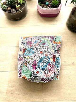 Jersey Pull&Bear Talla M Degradado Azul/Gris