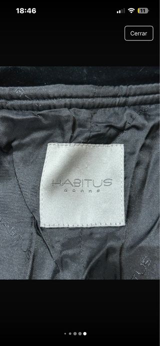 Abrigo ligero Habitus Donna negro Talla L