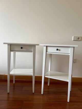 NUEVO! 2 Mesitas de noche IKEA HEMNES blanco