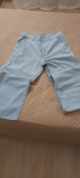 Pantaloni Carhartt 33x34 grigio/celeste