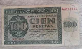 Billete 100 pesetas Banco de España 1936