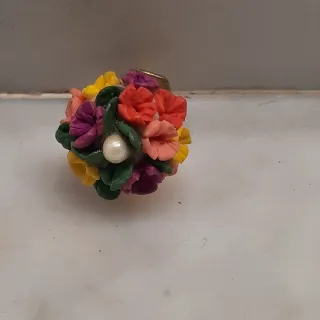 Pendientes flores multicolor