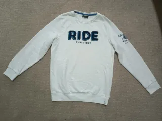 Felpa RIDE THE TIDES bianca taglia 13 anni