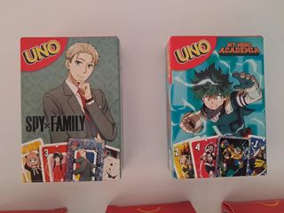 Lote Cartas UNO Anime: Naruto, Spy Family, MHA