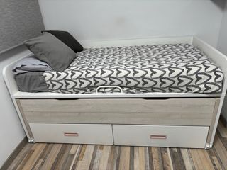 Cama nido con cajoneras abatibles