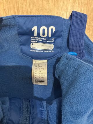 Buzo de esquí para bebé talla 18 meses