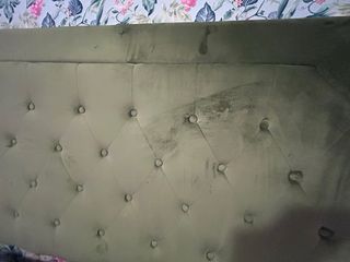 Cabecero de terciopelo verde