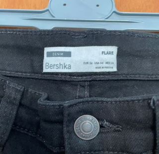 Pantalón Flare Negro Bershka Talla 36