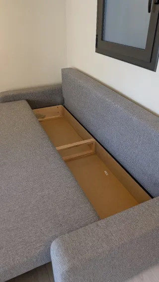 Sofá Cama 3 Plazas Gris Ikea