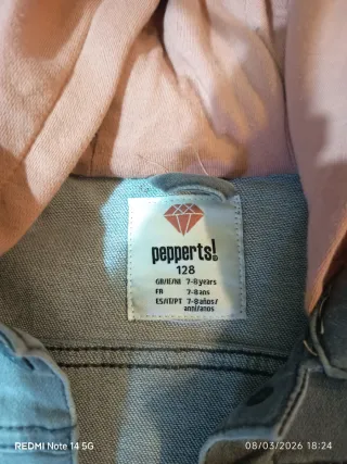 Sudadera vaquera gris y salmón Pepperts!