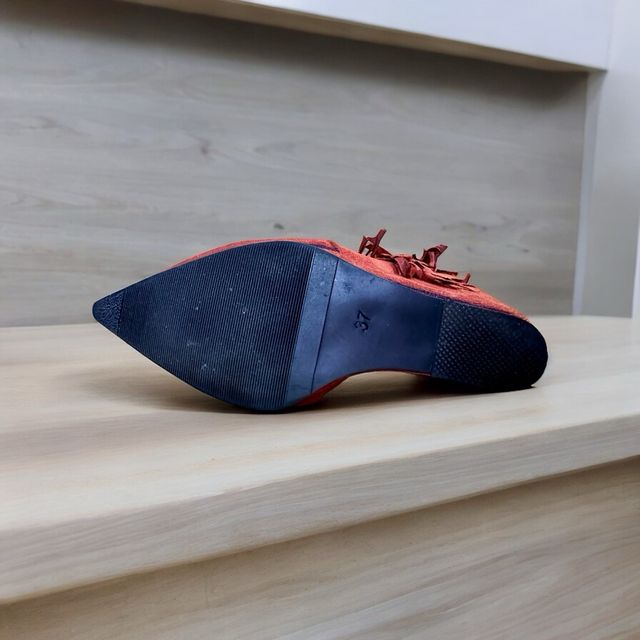 Nuevas Botas altas cuña en marrón talla 37
