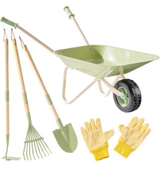 Juego Jardinería Carretilla y Herramientas