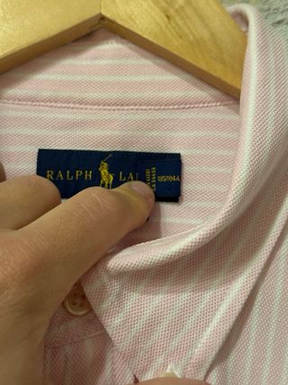 Camicia Ralph Lauren a righe rosa