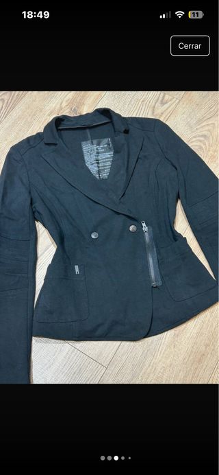 Chaqueta IKKS negra M algodón elástica