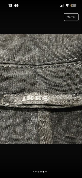 Chaqueta IKKS negra M algodón elástica