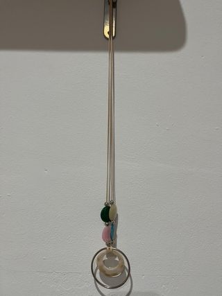 Collar mujer piedras colores y aro