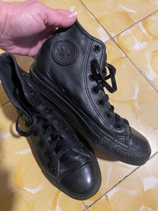 Converse Piel Negra Talla 36