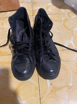 Converse Piel Negra Talla 36