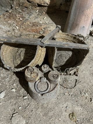 Báscula basculante antigua