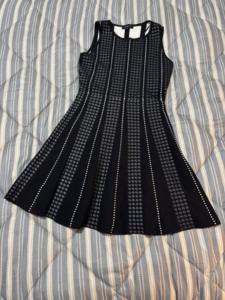 Vestido Trucco Punto Negro Talla L