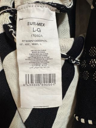 Vestido Trucco Punto Negro Talla L