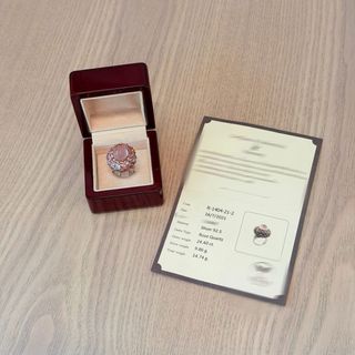 Anillo Cuarzo Rosa Natural Plata 925