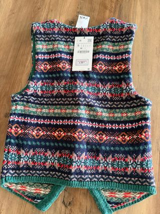 Chaleco Zara estampado talla S
