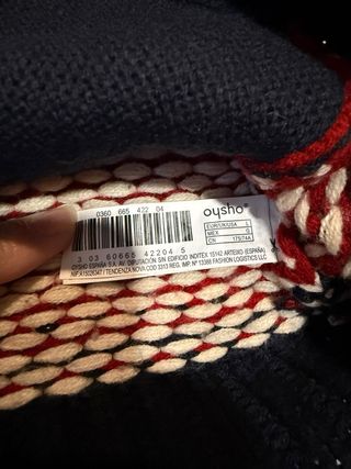Chaqueta Oysho punto capucha multicolor